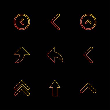 Farklı minimalist düz vektör app simgeleri