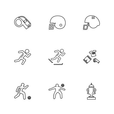 Beyaz arka plan üzerinde farklı minimalist düz vektör app simgeleri