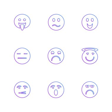 Farklı minimalist düz vektör app simgeleri
