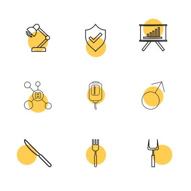 Farklı minimalist düz vektör app simgeleri