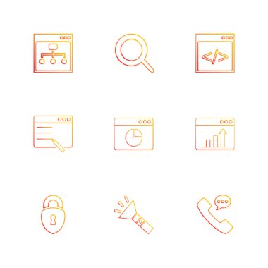 iş yaratıcı düz tasarım simgeler vektör koleksiyonu