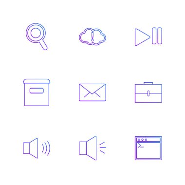 çeşitli vektör app simge kümesi         