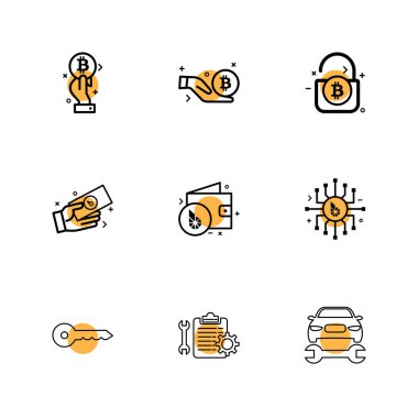 minimalist düz vektör app simgeleri beyaz arka plan üzerinde