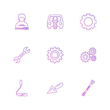 minimalist düz vektör app simgeleri beyaz arka plan üzerinde 