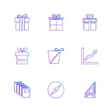 minimalist düz vektör app simge kümesi