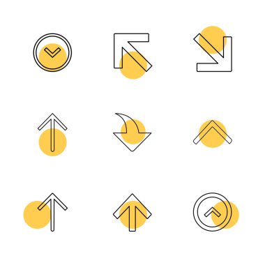 Beyaz arka plan üzerinde farklı minimalist düz vektör app simgeleri