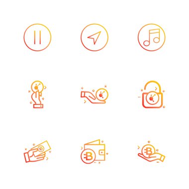 iş yaratıcı düz tasarım simgeler vektör koleksiyonu