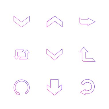 Farklı minimalist düz vektör app simgeleri