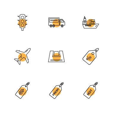 beyaz zemin üzerine minimalist düz vektör app simge kümesi