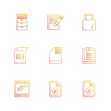 minimalist düz vektör app simgeleri beyaz arka plan üzerinde