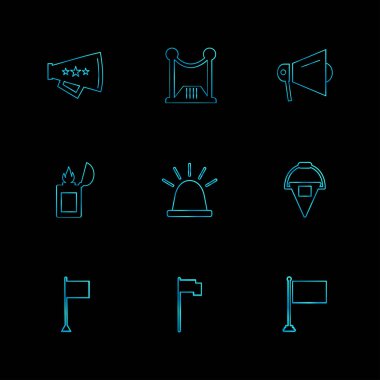 Farklı minimalist düz vektör app simgeleri