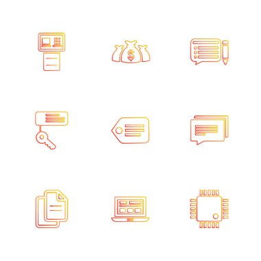 iş yaratıcı düz tasarım simgeler vektör koleksiyonu