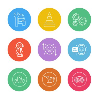 iş yaratıcı düz tasarım simgeler vektör koleksiyonu