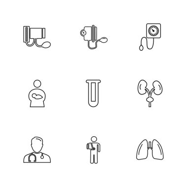 Farklı minimalist düz vektör app simgeleri