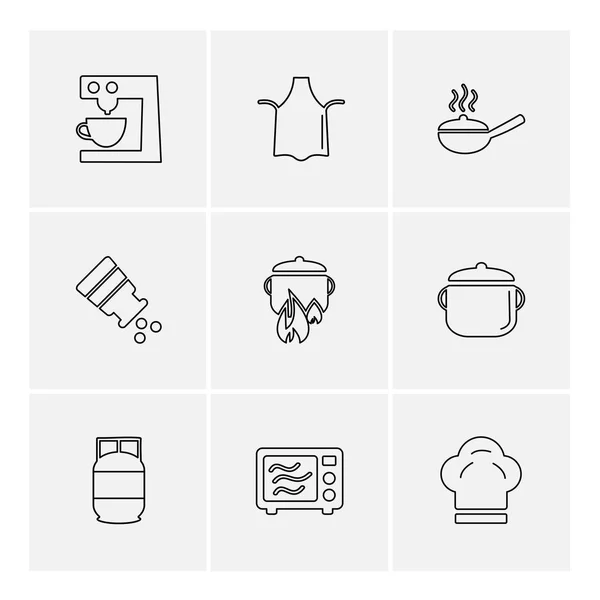 Iconos Aplicación Vector Plano Minimalista Sobre Fondo Blanco — Vector de stock