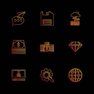 iş yaratıcı düz tasarım simgeler vektör koleksiyonu