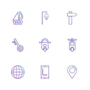 minimalist düz vektör app simgeleri beyaz arka plan üzerinde