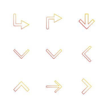 Beyaz arka plan üzerinde farklı minimalist düz vektör app simgeleri