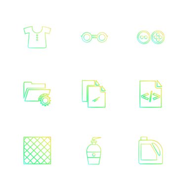 Beyaz arka plan düz app simgeler, vektör çizim kümesi ile