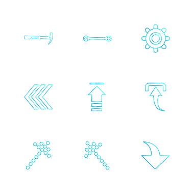 minimalist düz vektör app simgeleri beyaz arka plan üzerinde