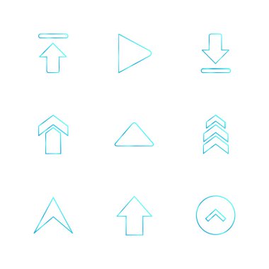 minimalist düz vektör app simgeleri beyaz arka plan üzerinde