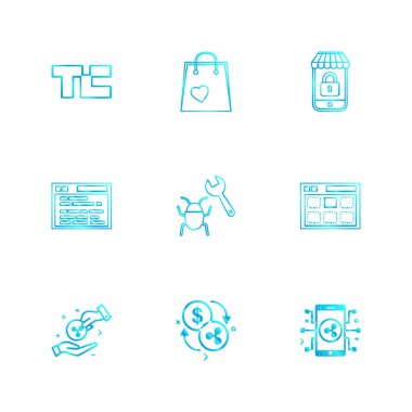 iş yaratıcı düz tasarım simgeler vektör koleksiyonu