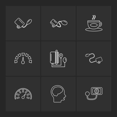 Farklı minimalist düz vektör app simgeleri