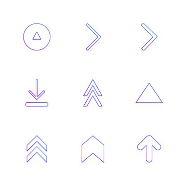 Farklı minimalist düz vektör app simgeleri