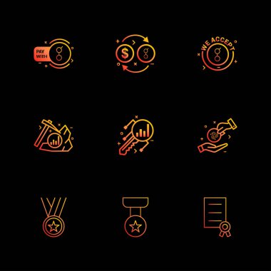 iş yaratıcı düz tasarım simgeler vektör koleksiyonu