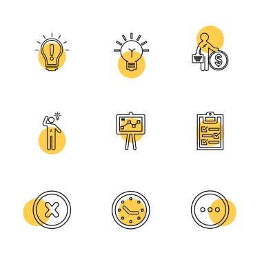 Farklı minimalist düz vektör app simgeleri