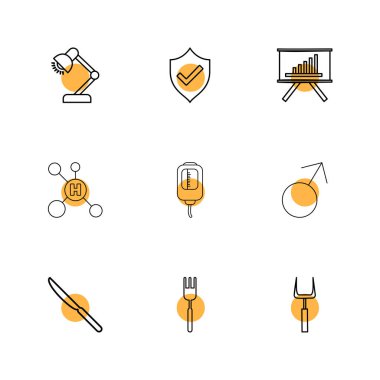 Beyaz arka plan üzerinde farklı minimalist düz vektör app simgeleri