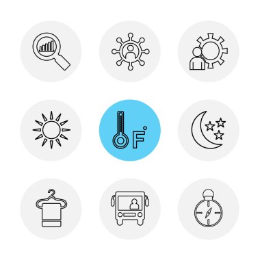 Farklı minimalist düz vektör app simgeleri