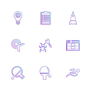minimalist düz vektör app simgeleri beyaz arka plan üzerinde