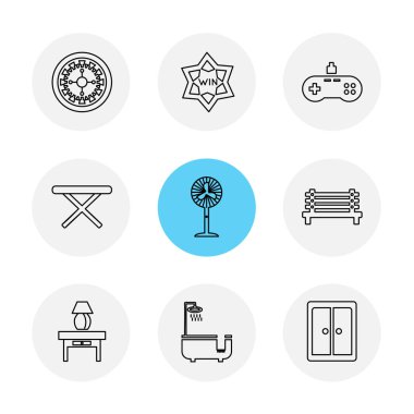 beyaz zemin üzerine minimalist düz vektör app simge kümesi