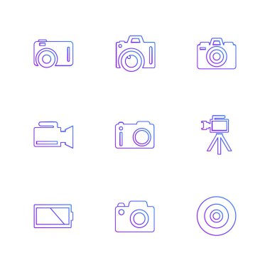 minimalist düz vektör app simgeleri beyaz arka plan üzerinde