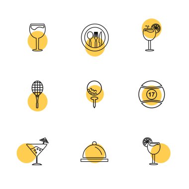 Beyaz arka plan üzerinde izole minimalist düz vektör app simgeleri