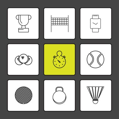 Beyaz arka plan üzerinde farklı minimalist düz vektör app simgeleri