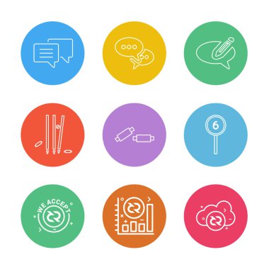 minimalist düz vektör app simgeleri beyaz arka plan üzerinde 