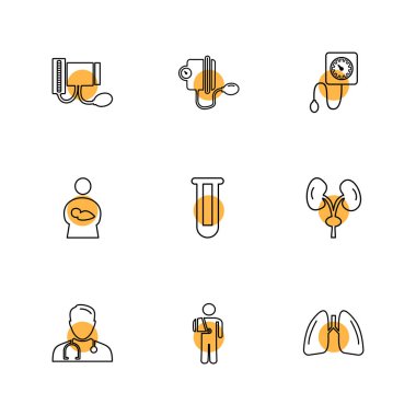 Farklı minimalist düz vektör app simgeleri