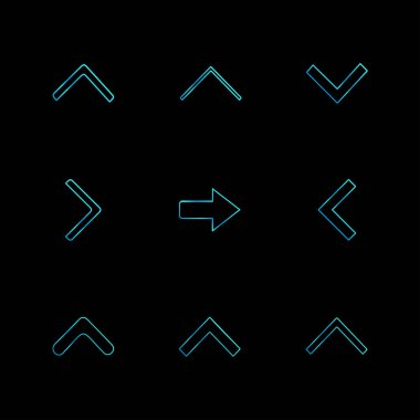 Farklı minimalist düz vektör app simgeleri