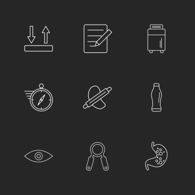 Tıbbi yaratıcı düz tasarım simgeler vektör koleksiyonu