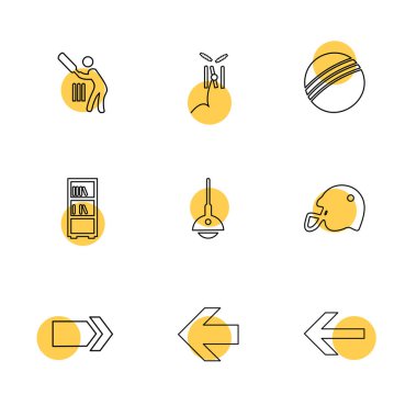Farklı minimalist düz vektör app simgeleri