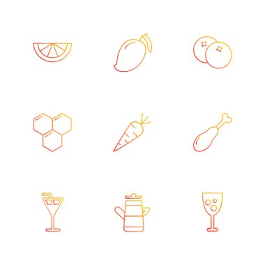 minimalist düz vektör app simgeleri beyaz arka plan üzerinde