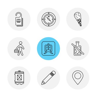 Basit düz app simgeleri ve logotypes, vektör çizim rastgele dizi