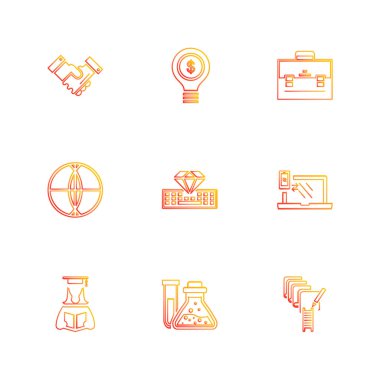 iş yaratıcı düz tasarım simgeler vektör koleksiyonu