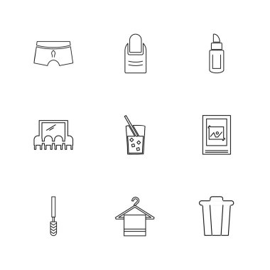 Farklı minimalist düz vektör app simgeleri