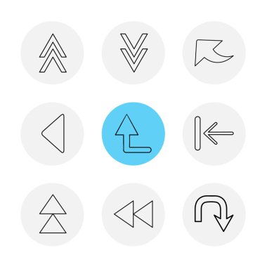 Beyaz arka plan üzerinde farklı minimalist düz vektör app simgeleri