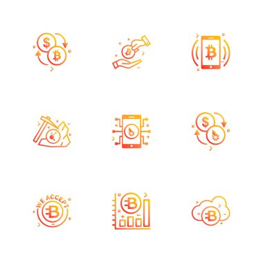 çeşitli vektör app simge kümesi         