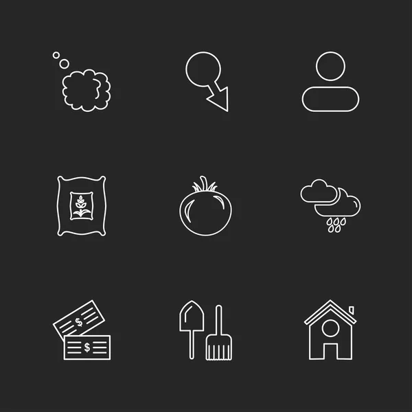 Diverse Icone Minimaliste App Vettoriali Piatte — Vettoriale Stock