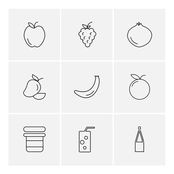 Iconos Aplicación Vectores Planos Minimalistas Aislados Sobre Fondo Blanco — Vector de stock